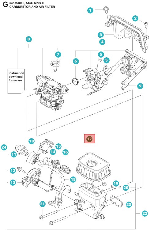 Suodatin 25Mikr 545/550XP/G Mark II