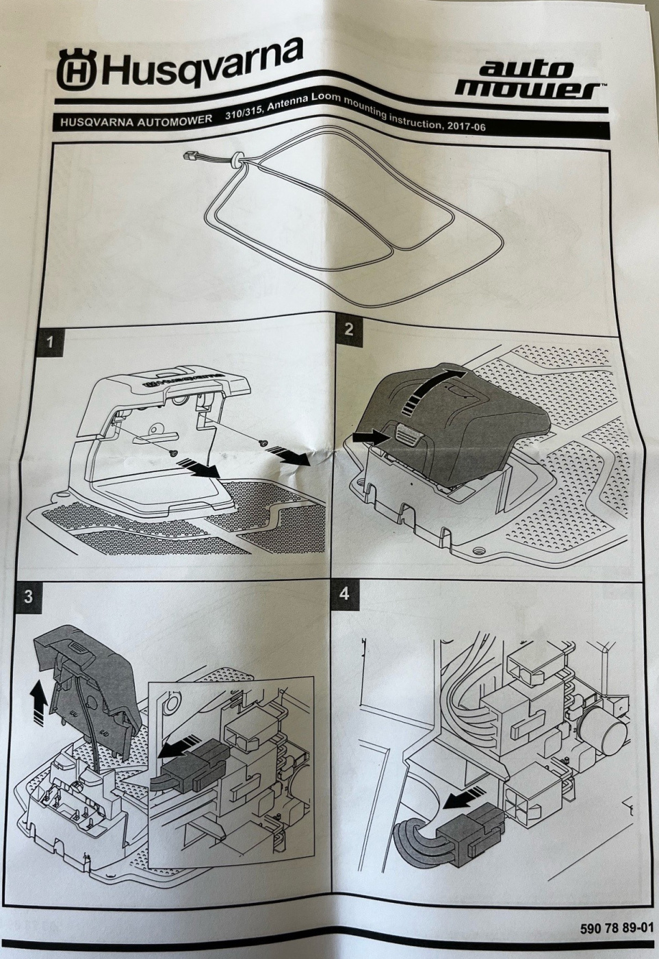 Antennin latauslevy Automower 310, 315, 315X