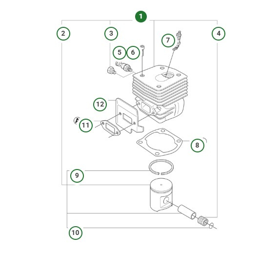 Sylinterisarja D48 varaosa