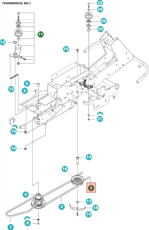 Hihna Husqvarna Rider Proflex 21, 422Ts AWD