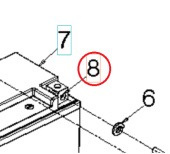 Neliömäinen mutteri M6 11X8.5 Zpb