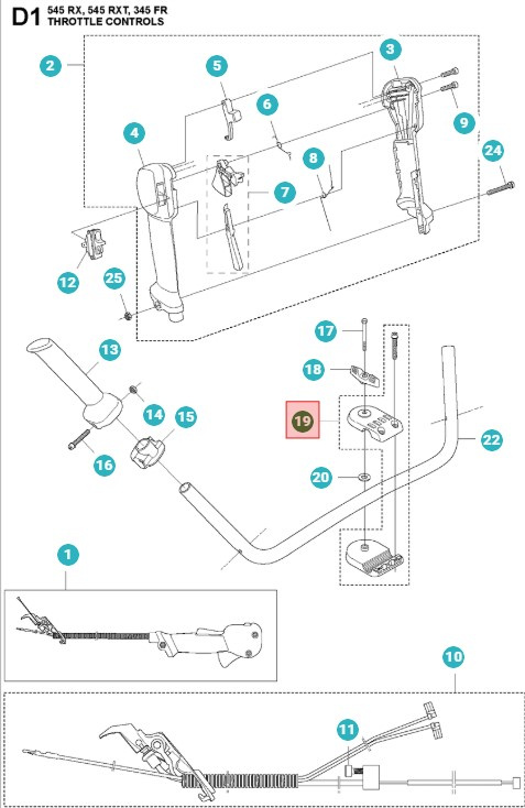 Ohjaustangon kannattimen varaosa K 5962833-01