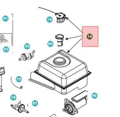 Polttoainesäiliö Polttoainesäiliön kokoonpano-