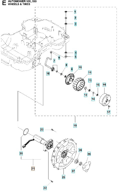 PYÖRÄNMOOTTORI Automower 450X Nera, 550(2023-)