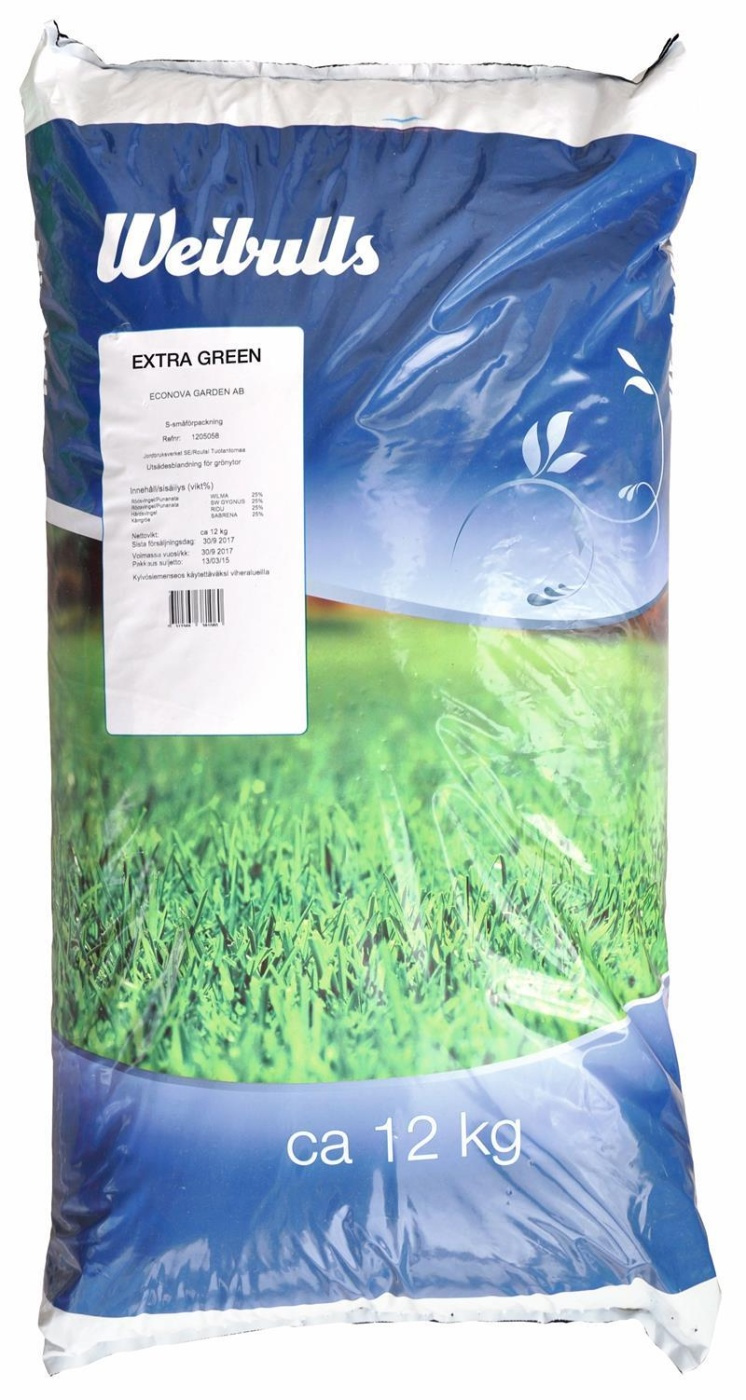 Ruohonsiemenet Weibulls Extra Green 12kg
