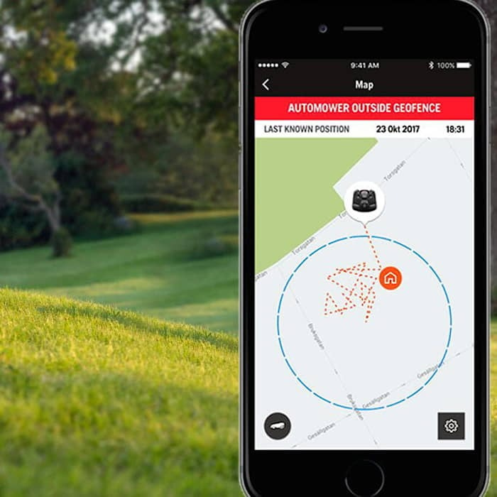 Husqvarna Automower® 410XE Nera Robottiruohonleikkuri kanssa EPOS plug-in kit